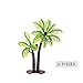 Uspeedy 18 Pieces Palm Tree with Coconuts Cake Topper Coconuts Tree Cupcake Topper for Cake Decorations or Building Model Landscape (6 Pcs/3 Size)