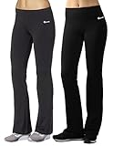 BAOMOSI Women's Active Boot-Leg Yoga Pants Workout Gym Fitness Activewear