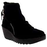 FLY London Women's Yama Ankle Boot, Black Oiled, 38 EU/7.5-8 M US