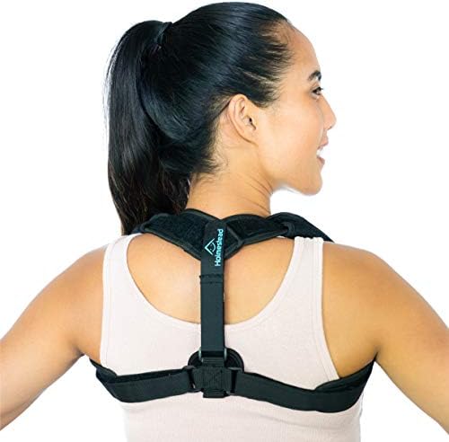 Dragonfly Productions Posture Corrector Brace for Men & Women. Comforting Support Fits Under Clothes to Relieve Shoulder, Back, Neck Pain. Adjustable Belts for Custom Fit, Underarm Cushions