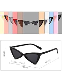 SOJOS Designer Cateye Triangle Sunglasses Lente de espejo plano de alto puntiagudo SJ2051