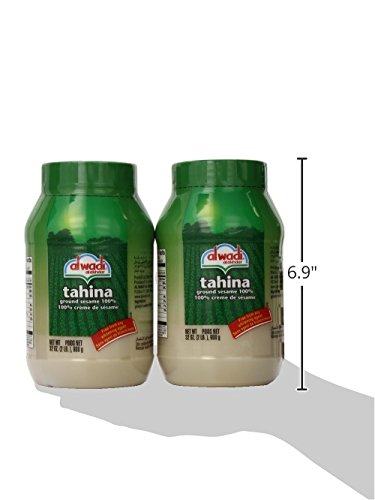 Al Wadi Tahina, Ground Sesame 100%, 32-Ounce Jars (Pack of 2)