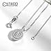 T400 925 Sterling Silver Round Pendant Necklace with Dancing Diamond Stone Cubic Zirconia Gift for Women