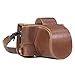MegaGear MG918 Olympus PEN E-PL8 Ever Ready Leather Camera Case and Strap - Dark Brown