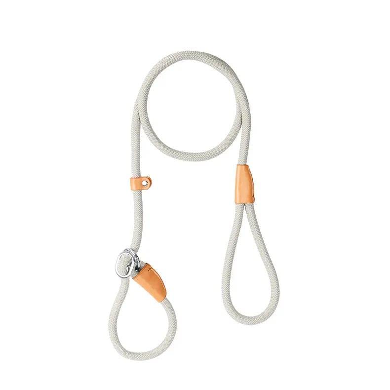 The Smug Dog Slip Leash for Dogs – 150cm Training Dog Lead | No-Pull, No-Choke Slip Rope Lead for Medium & Large Dogs | Durable Nylon Design | Cream