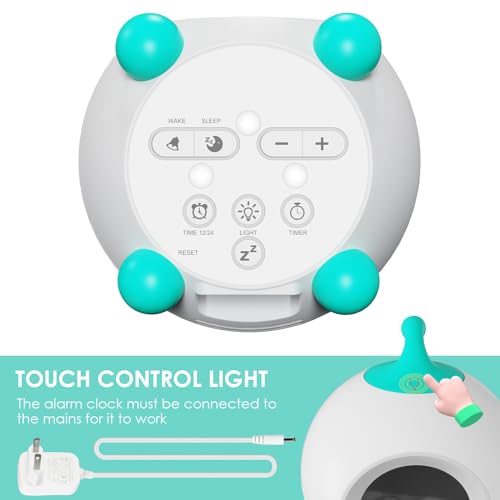 iHoo Ok to Wake Kids Alarm Clock, Toddler Sleep Training Clock with Touch Night Light, Nap Timer Gift for 2-9 Years Girls Boys