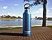 TOPOKO 25 OZ Double Wall Stainless Steel Water Bottle, Straw Lid with Handle, Vacuum Insulated, Sweat Proof, Leak Proof Travel Mug Sports Bottle, Keep Warm or Cold Up to 24 Hours. (Blue)