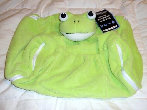 Travel Blankid 4-in-1 Backpack, Blanket, Pillow, and Plush Animal Frog