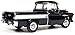 1957 Chevrolet Cameo 3124 Pickup Truck Onyx Black 100th Anniversary Limited Edition to 1002 Pieces Worldwide 1/18 Diecast Model Car by Autoworld AMM1145
