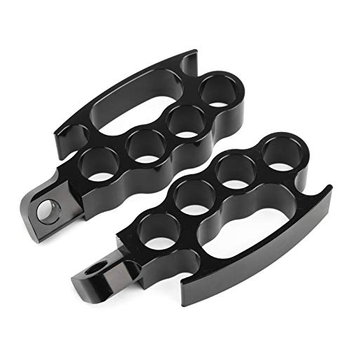 Black Motorcycle Foot Pegs Flying Forward Controls Floorboard Footpegs Footrest For Sportster XL Dyna Softail V-Rod Streetfigher Chopper - Thumbnail 6