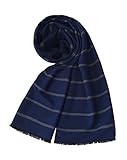 Mens Winter Scarf, Faurn Plaid Stripes Long Cashmere Pashmina Feel Warm Scarves