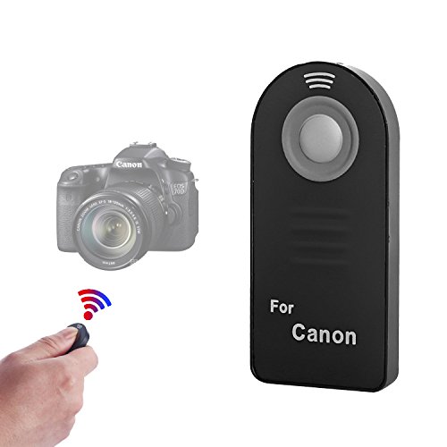 IR Wireless Shutter Remote Control for Canon EOS 6D Mark II, 5D Mark IV III II, 5DS 5DR, 7D Mark II, 77D 6D 7D 80D 70D 60Da 60D SL1 /Rebel T7i T6s T5i T4i T3i T2i T1i XSi XTi/M6 M5 M3 (Replaces RC-6)