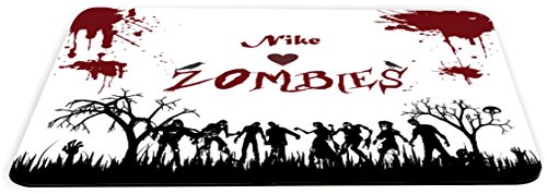 Rikki Knight "Nike" Loves Zombies on Red Grunge Personalized with Name Design L…
