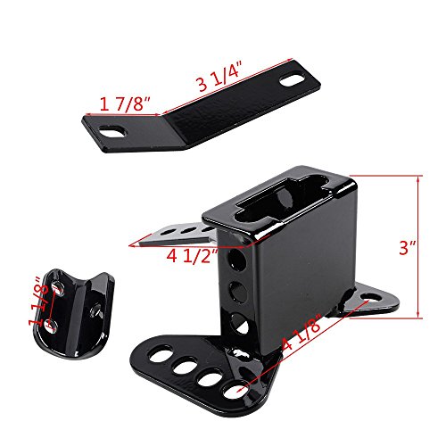 Black Quick Release Adjustable Driver Rider Backrest Back Rest Kit-PU Leather, Metal Stand for 2009-later Harley Touring