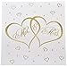 100 Count Mr. and Mrs. Luncheon Napkins Gold Foil Disposable Paper Wedding Napkin Bridal Shower Engagement Anniversary Party