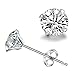 Chryssa Youree Swarovski Elements Zirconia CZ 3-8MM Stud Earrings Mens Womens Jewelry Bridesmaid Groomsmen Gifts (ED-82) (8mm, white)