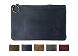 Leather Pouch with Zipper