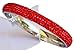 Bangle: with 5 Rows of Beautiful Sparkly Crystals -Red - Stackable