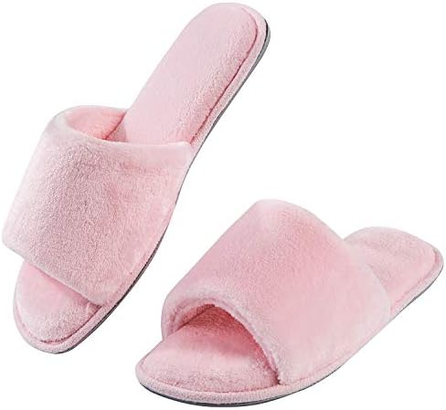 open toe womens house slippers