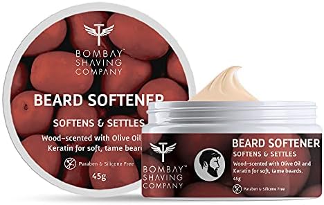 Bombay Shaving Company Beard Softener Balm with Olive, Shea Butter & Keratin for Smooth & Soft Beard | Made in India - 45g