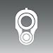 (2x) M1911 Barrell - White - Sticker - Decal - Die Cut