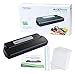GERYON Vacuum Sealer Machine, Compact Automatic Vacuum Sealing System with Starter Kit of Saver Roll and Bags, Black