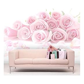 Pink Bouquet of Roses Against a White Background - Wall Mural, Removable Sticker, Home Decor - 66x96 inches