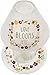 Pavilion Gift Company Love Blooms Here-Hand Painted Floral Frosted and Crackled Glass Jar Large Candle Shade