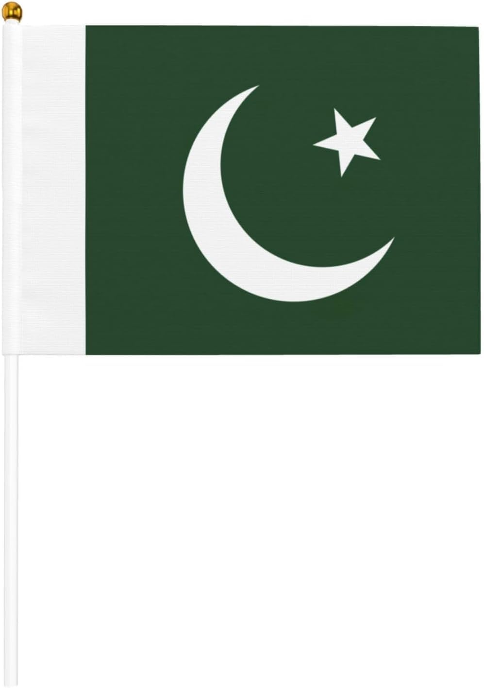 20 Pieces Hand Crank Flags Pakistan National Holiday Party Parade Hand Flag Sports Events Bar Decoration Pakistan Bunting