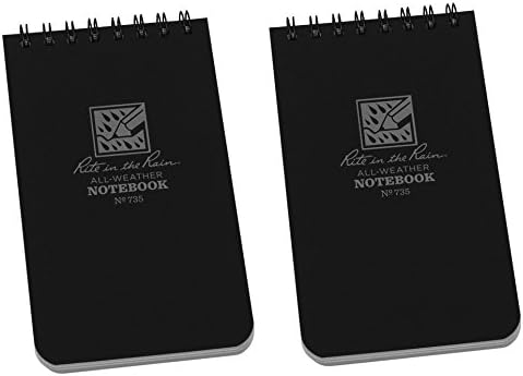 Rite in the Rain All Weather Top Spiral Pocket Notebook Scratch Pads 2 pack