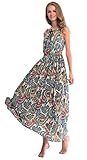 Dilanni Women's Strap Sleeveless Floral Printed Summer Beach Bohemian Sundress