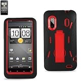 Kingdom Hybrid Case with KickStand for HTC Evo Design 4G - Red