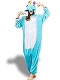 Unicorn Onesie for Adults Pyjamas Lounge Wear Women's Onsie Pajamas Costume Blue