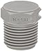 Tefen 12022102003 Nylon 6/6 Pipe Fitting, Hex Plug, Gray, 1/8