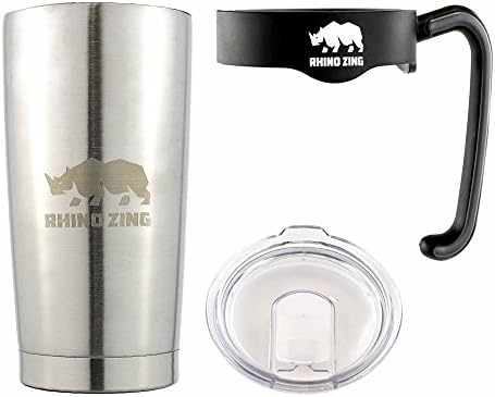 Travel Insulated Coffee Mug Stainless Steel Tumbler 20 Oz with Handle Slide Lid