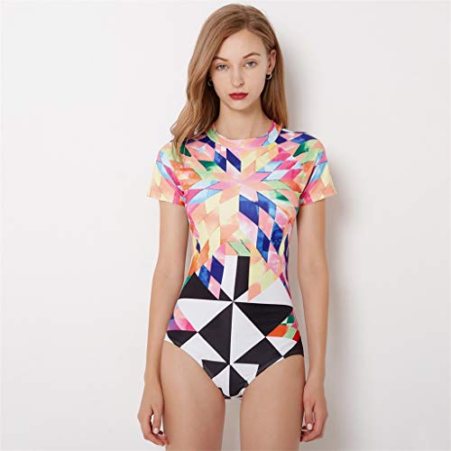 YEZIJIN Women Long Sleeve Surfing Diving Swimsuit One Piece Beach Bathing Suit Wetsuit top Long/Short Sleeve - Thumbnail 2
