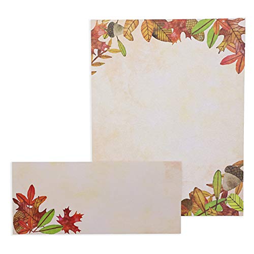 Sustainable Greetings Fall Autumn Stationery Paper and Envelopes (Set of 48) - Thumbnail 6