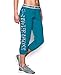 Under Armour Women's UA Favorite Fleece Word Mark Capris Medium Pacific