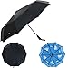 ESUFEIR 46 Inch Large Travel Windproof Umbrella, 3 Folding Big Umbrellas for Rain Windproof, Compact Automatic Umbrella with Double Layer Design, Durable and Portable, Men Women, Gift Included