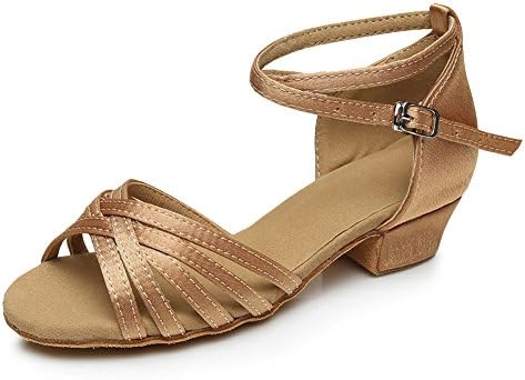 Cdso Beige Girls Latin Dance Shoes Ballroom Salsa For (Little or Big Kid)