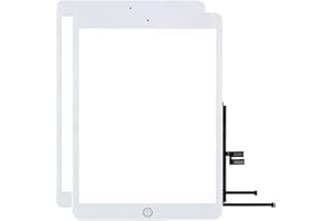 VDASO for iPad 7 7th / 8 8th Gen Screen Replacement 2 Pack Digitizer 2019/2020 10.2 Inch, for 7th 8th Generation A2197 A2198 A2200, A2270 A2428 A2429 A2430 Touch Glass with Home Button (White)