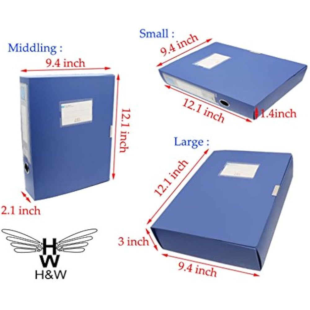 H&W 3 Pack, A4 Storage Archives Cases File Boxes Plastic With Lid, File, 35 eBay