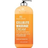 BOTANIC HEARTH Cellulite Massage Cream - 87% Organic Ingredients - Tones and Firms Skin - Soothes Sore Muscles and Joint Pain, Sulfate and Paraben Free, 16 fl oz