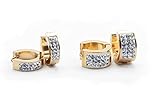 Zealmer Stainless Steel Womens Mens Hoop Earrings Huggie Earrings CZ Piercings Hypoallergenic 18G