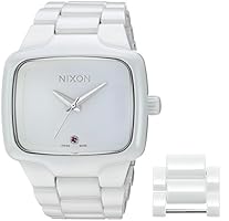 ヒトミ様 ブルゾン Sオフ白 Nixon Men's A145-126 Player Automatic White Dial Ceramic Watch