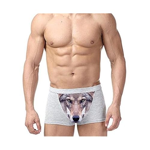 3pcs/lot mens fashion wolf underwear funny 3D print boxers shorts collection of cool unique weird amazon gift items