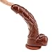 Sex Talk 3PC Brown Dildo Vibrator And Anal Waterproof Flexible Huge Penis With And Strong Suction Cup Sex Product Toy For Women