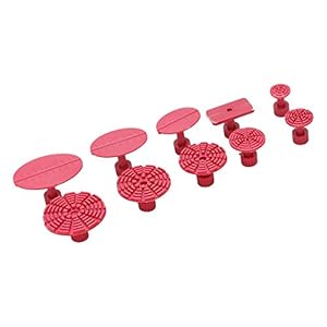 Festnight 10pcs Rose Red Mixed Pulling Drawing Gasket Tool of Cars Paintless Dent Repair Tools of Auto Glue Puller Sets Tabs