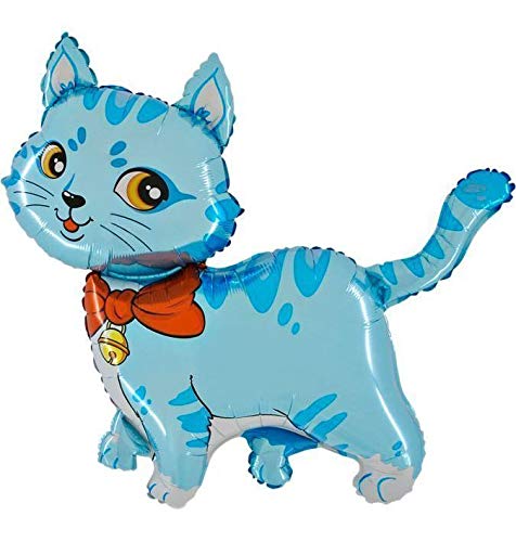 Toyland® 94cm (37") Blue Cat Shaped Foil Balloon - Kids Party Decoration
