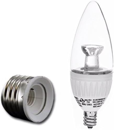 4.9-Watt LED Chandelier Soft White (3000K) Equal to 40-Watts Regular - With Medium Socket Extender -2-Pack